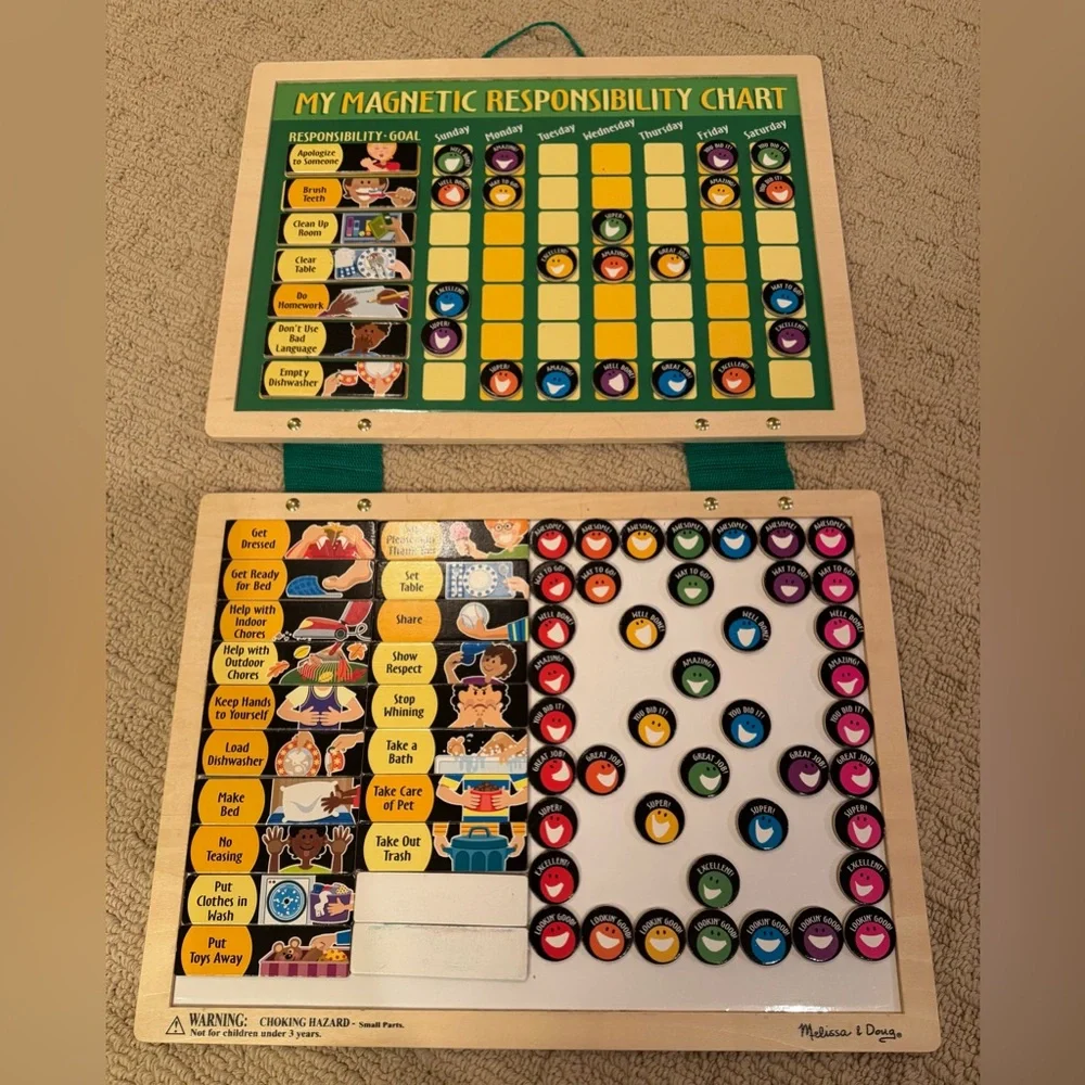 Magnetic Responsibility Chart - Melissa & Doug wooden, high quality design